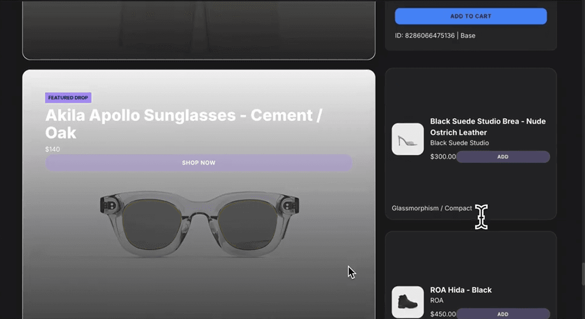 Gen UI: Self-Evolving AI Storefront screenshot